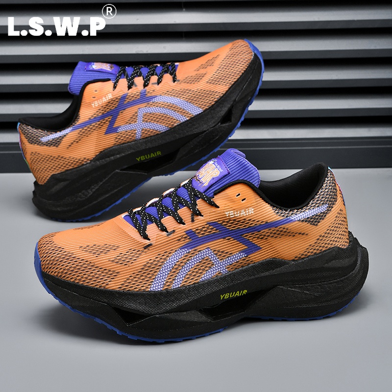 Carbon Plate Marathon Racing Shoes - メンズ ランニングシューズ、メンズ フルカーボンプレート レーシング マラソン ランニングシューズ、通気性のあるメッシュ素材を使用した軽量スポーツシューズ、高い反発力とクッション性、滑り止め、耐摩耗性、プロフェッショナルな長距離ランニング、フィットネス、屋外トレーニング用メンズシューズ。