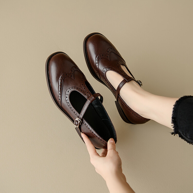 女性のためのスプリットレザーシューズ,ラウンドトゥマリアの靴 - Boots のレビューと価格