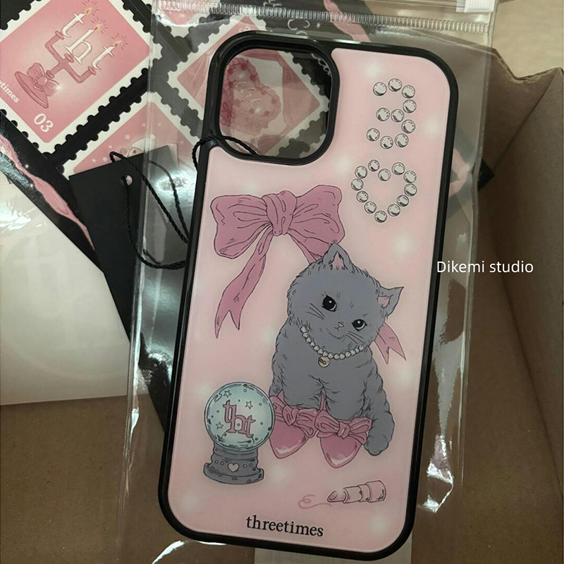 韓国ピンクのリボン付きハイヒール猫型iPhoneケース iP - Heels のレビューと価格