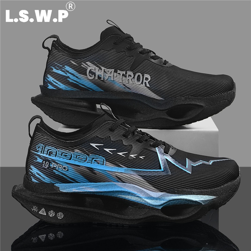 メンズカジュアルスポーツシューズ、通気性の高いレーシングラン - Breathable Mesh Athletic Shoes のレビューと価格
