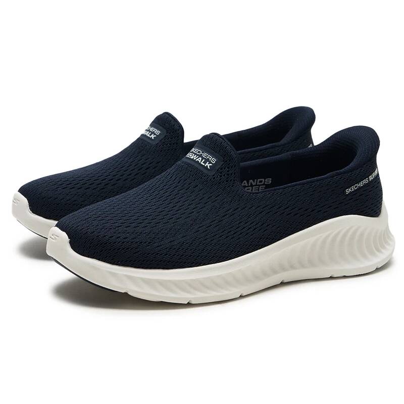 スケッチャーズ 125644-NVW レディース スリップイ - Knit Fabric Lace Up Sneakers のレビューと価格