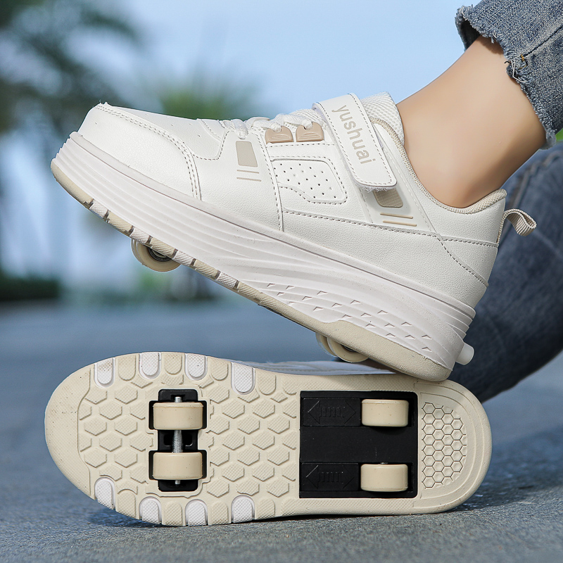 男の子向けの四輪ローラーブレード、学生や子供向けの目立たない - Men'S Shoes のレビューと価格